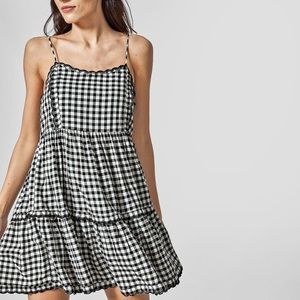 MONOCHROME GINGHAM DRESS BY URBAN OUTFITTERS